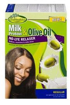 Sofn'Free Gro Healthy Milk Protein & Olive Oil No-Lye Relaxer Kit Regular