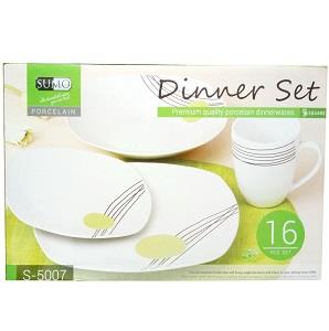Sumo Porcelain Dinner Set Square x16