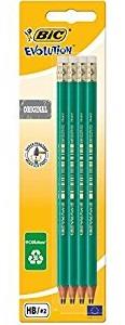 Bic Evolution Original HB Pencil With Eraser x4