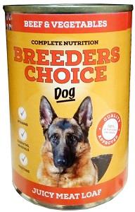 Breeders Choice Dog Beef & Vegetable Meat Loaf 400 g