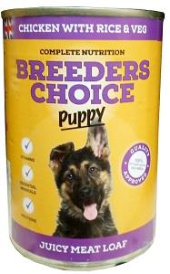 Breeders Choice Puppy Chicken With Rice & Vegetable Meat Loaf 400 g
