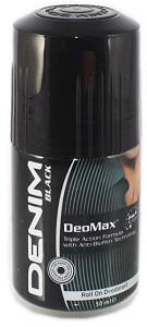 Denim Deodorant Roll On Deo Max Black 50 ml