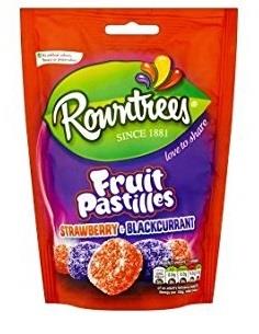 Rowntrees Fruit Pastilles Strawberry & Blackcurrant 150 g