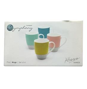 Symphony Alfresco Pop Mug Set x4