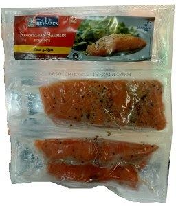 Big Sam's Norwegian Salmon Portions Lemon & Pepper 250 g