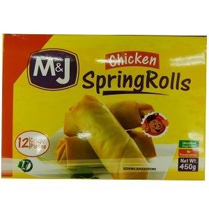 M & J Chicken Spring Rolls 450 g x12