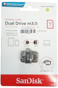 SanDisk Mini OTG 3.0 Flash Drive 16 GB