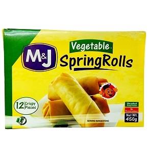 M & J Vegetable Spring Rolls 450 g x12