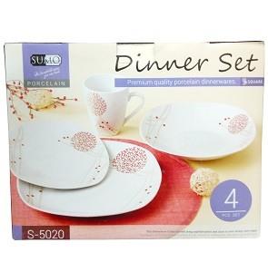 Sumo Porcelain Dinner Set Square x4