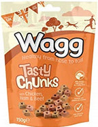 Wagg Tasty Chunks With Chicken, Ham & Beef 150 g