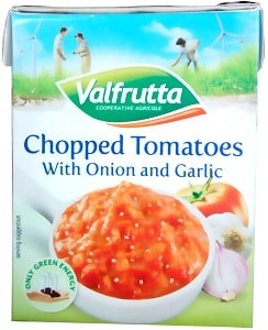 Valfrutta Chopped Tomatoes With Onion & Garlic 390 g