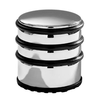 Premier Tall Door Stop Chrome Finish With Black 1.2 kg