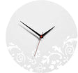 Premier Wall Clock Dia Floral Swirl Acrylic - White 30 cm