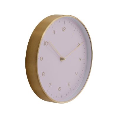 Premier Wall Clock Dia Elko Gold/Pink 25 cm
