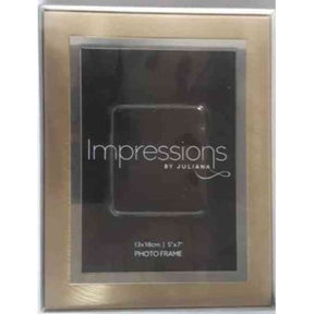 Widdop Hometime Photo Frame 2 Toned Brushed Gold/Silver 5 x 7 Inches