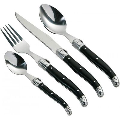 Premier Black Swiss Cutlery Set - 16 Pieces
