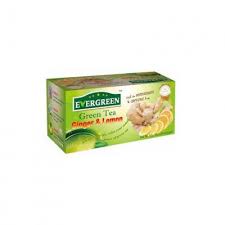 Evergreen Green Tea Ginger & Lemon 50 g x25