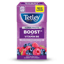 Tetley Super Fruits Boost With Vitamin B6 40 g x20