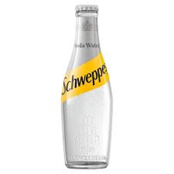 Schweppes Soda Water Glass Bottle 20 cl x24