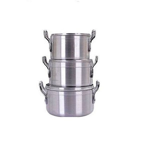 Hoffner Cookware Set With Metal Lid - HF3002 - 16 cm , 18 cm, 20 cm