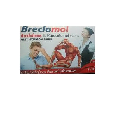 Breclomol Aceclofenac & Paracetamol 10 Tablets