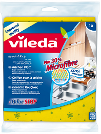 Vileda Kitchen Cloth Plus 30 Percent Microfibre With Odor Stop 36 x 34 cm