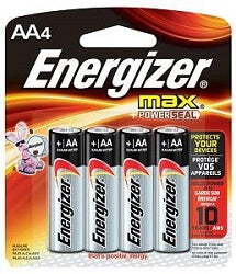 Energizer Max Battery AA x4