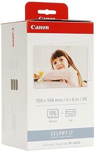 Canon Photo Paper & Ribbon 4 x 6 Inches KP 108 Sheets