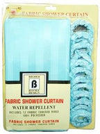 Broder Fabric Shower Curtain With Fabric Coloured Rings x12 180 x 200 cm