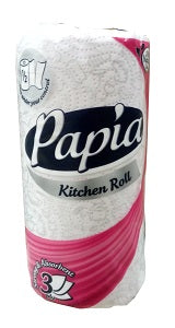Papia Strong & Absorbent Kitchen Roll 3 Ply 1 Roll