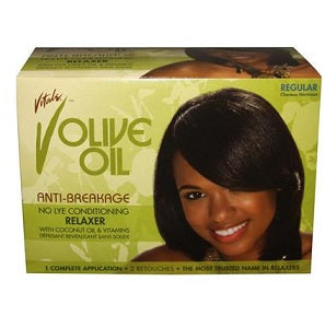 Vitale Olive Oil Anti-Breakage No-Lye Conditioning Relaxer With Coconut Oil & Vitamins Regular Kit