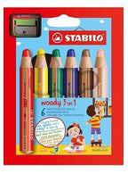 Stabilo Woody 3 in 1 Multi-Talented Pencils x6