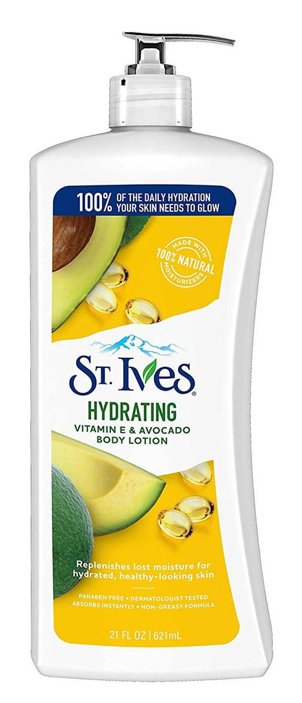 St. Ives Lotion Skin Hydrating Vitamin E & Avocado 621 ml