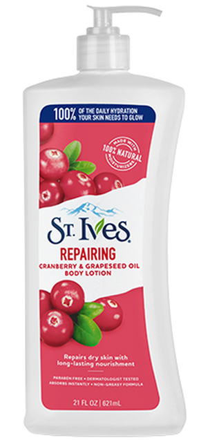 St. Ives Lotion Skin Repairing Cranberry & Grapeseed Oil 621 ml