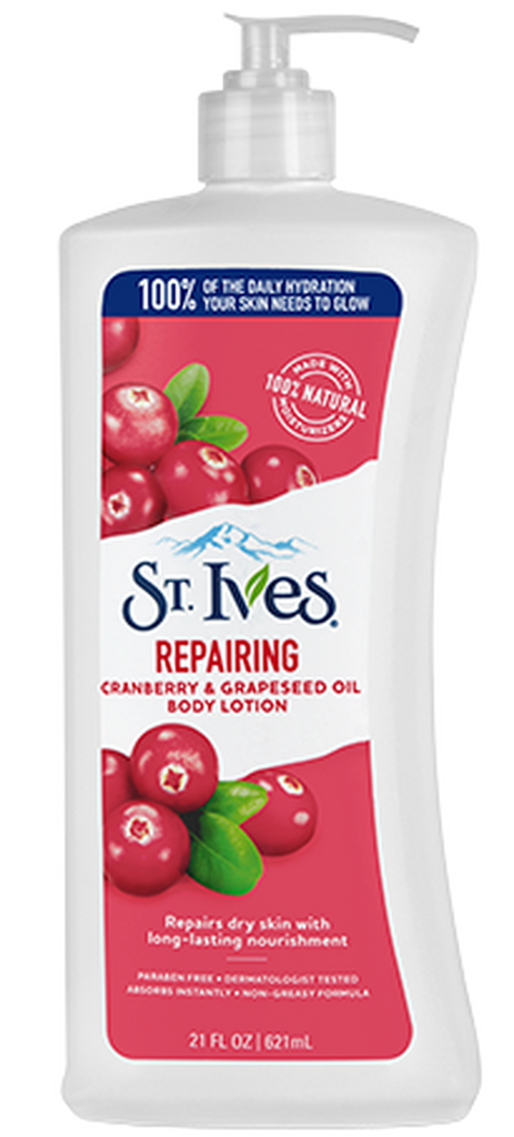 St. Ives Lotion Skin Repairing Cranberry & Grapeseed Oil 621 ml
