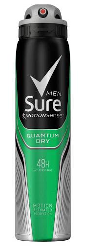 Sure Anti-Perspirant Deodorant Spray Men Motion Sense Quantum Dry 250 ml