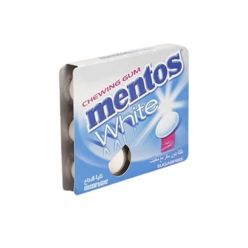 Mentos Chewing Gum White Sweet Mint Sugar-Free 13 g x9
