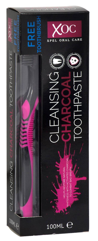 XOC Cleansing Charcoal Toothpaste 100 ml + Toothbrush