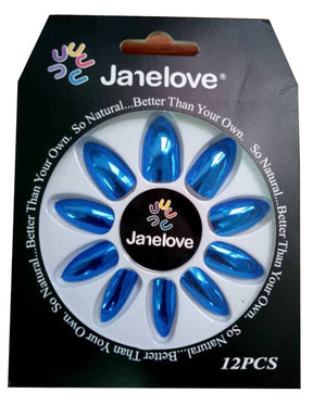 Jane Love Nails + Glue x12 - Navy Blue (Glossy)