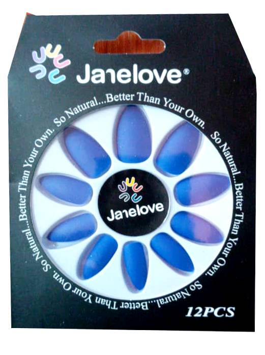 Jane Love Nails + Glue x12 - Navy Blue (Matte)