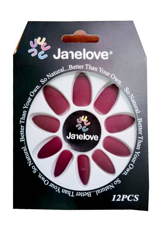 Jane Love Nails + Glue x12 - Purple (Matte)