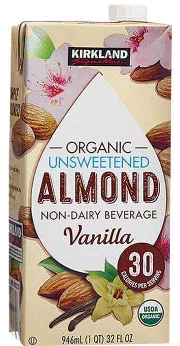 Kirkland Unsweetened Almond Non-Dairy Beverage Vanilla 946 ml
