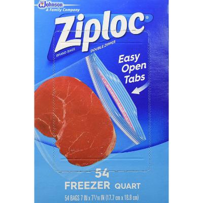 Ziploc Easy Open Tabs Storage Bags Quart x54