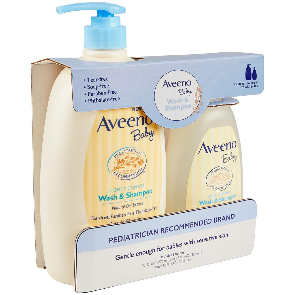 Aveeno Baby Lightly Scented Wash & Shampoo 976 ml + 354 ml