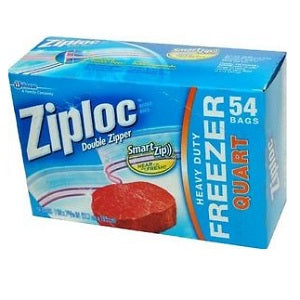 Ziploc Freezer Quart Bags x54 x4