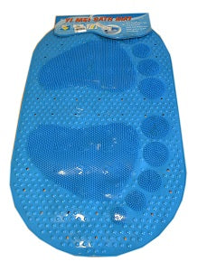 Bashow Rubber Non-Slip Bath Mat - Blue