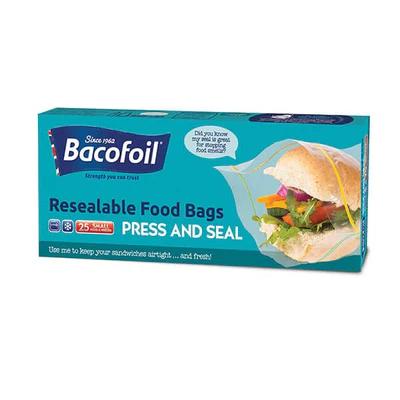 Baco Press N Seal Resealable Sandwich Bags x50