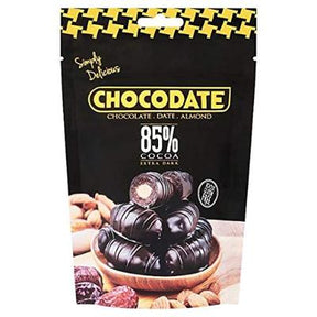 Chocodate Extra Dark 85% Cocoa Chocolate With Date & Almond 100 g