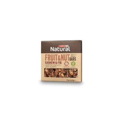 Spar Natural Fruit & Nut With Cashew & Fig Bars 25 g x3