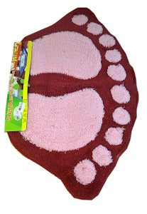 Bashow Wool Bath Mat Medium - Red & Pink